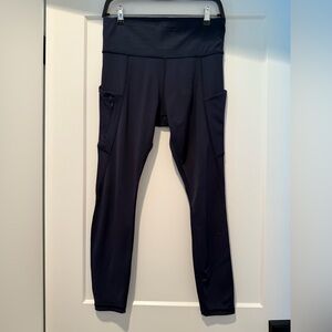 Athleta Navy High-Waisted Leggings